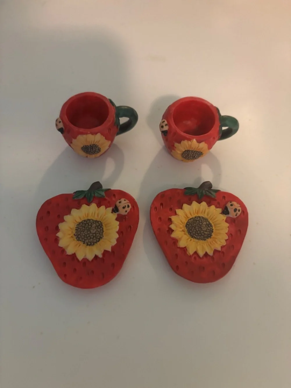 Miniature Strawberry Tea Set